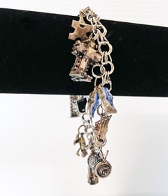 Sterling Silver Travel Charm Bracelet