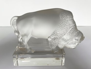 Lalique Crystal Buffalo