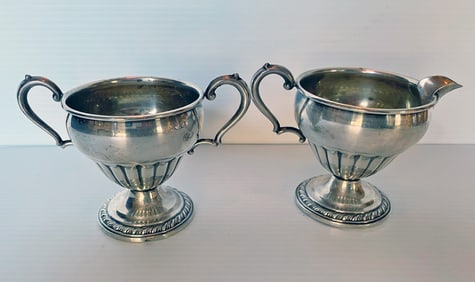 Sterling Weighted Creamer and Sugar