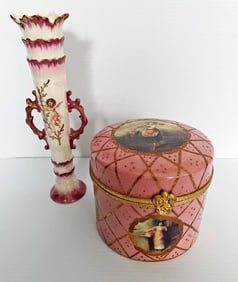 Two Porcelain Dresser Pieces