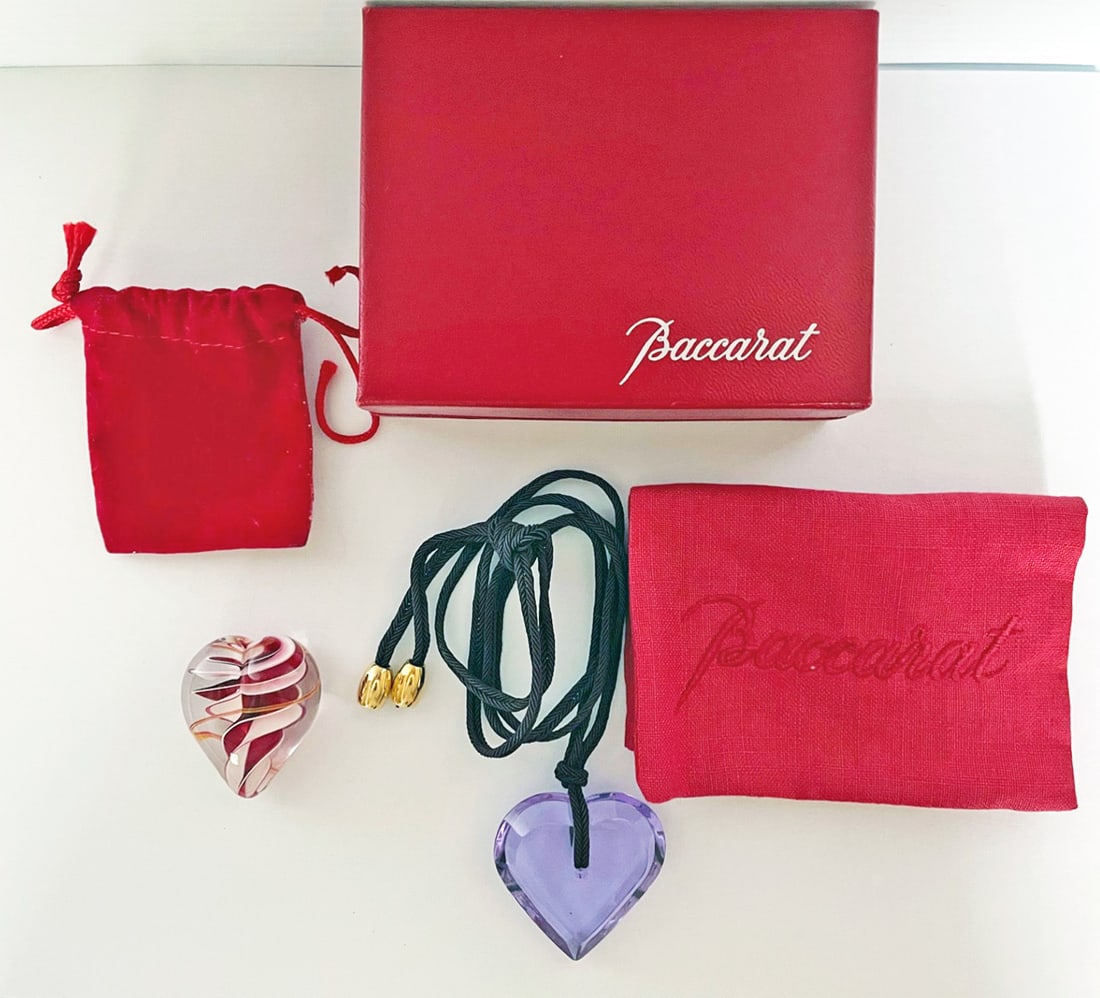 Two Baccarat Crystal Hearts (1 of 2)