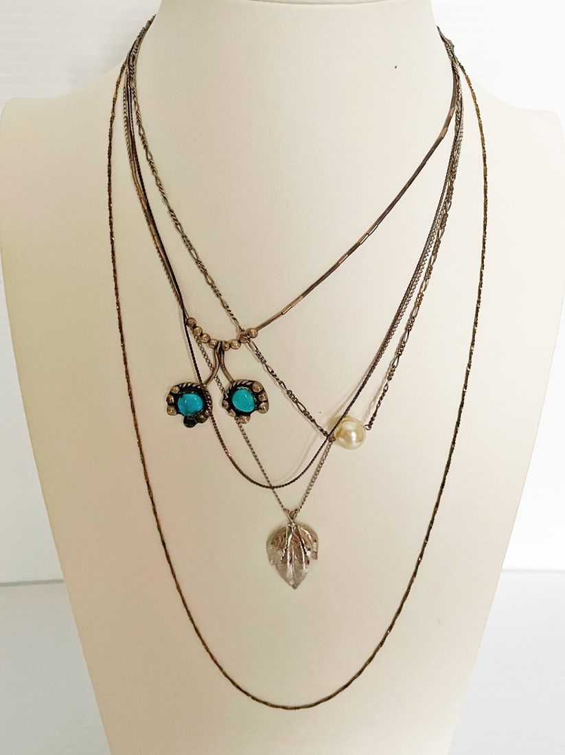 Five Sterling Silver Necklaces (1 of 1)