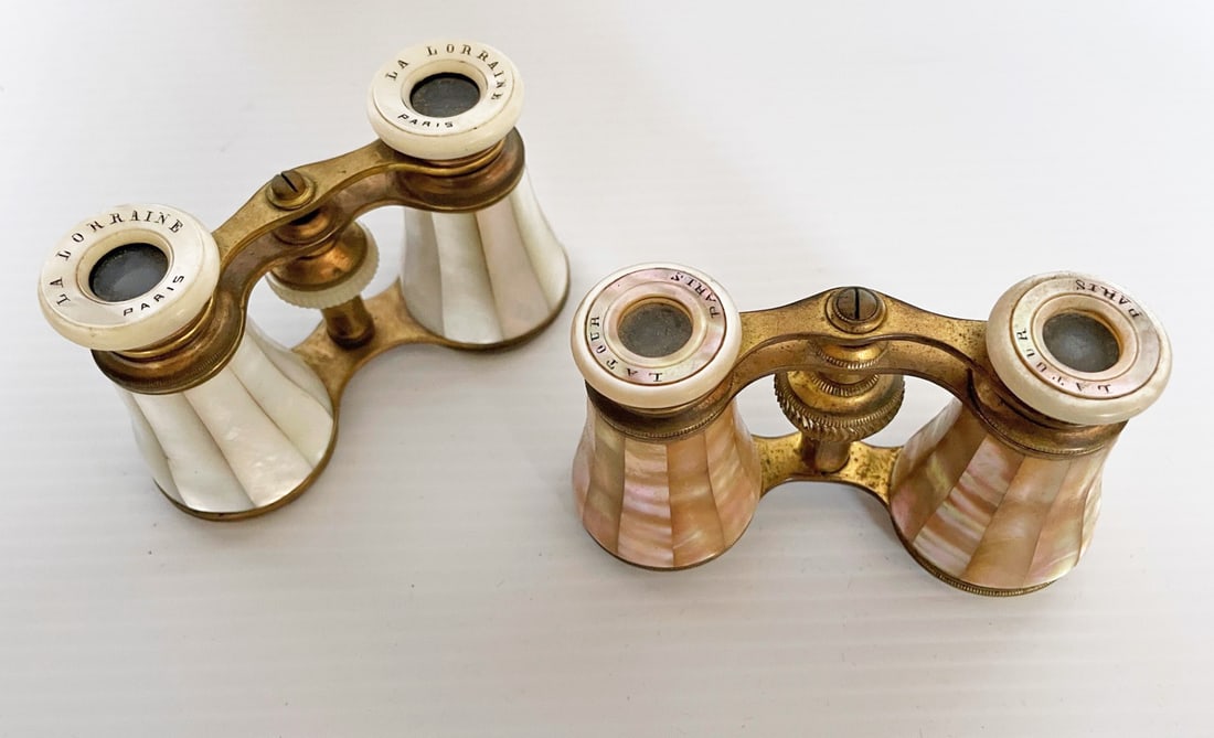 Two Pairs of French Opera Glasses in Cases (1 of 3)