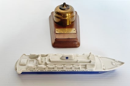 Ile de France Toggle Light Switch and Bermuda Star Ceramic Ocean Liner Model