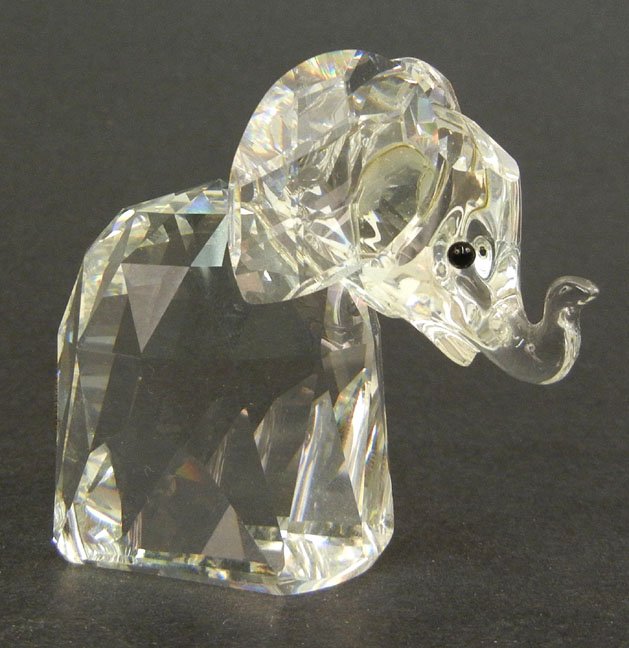 Swarovski crystal Elephant in original box, marked on b - 2