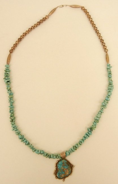 Native American handmade sterling silver and turquoise  - 2