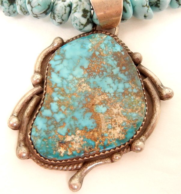 Native American handmade sterling silver and turquoise  - 3