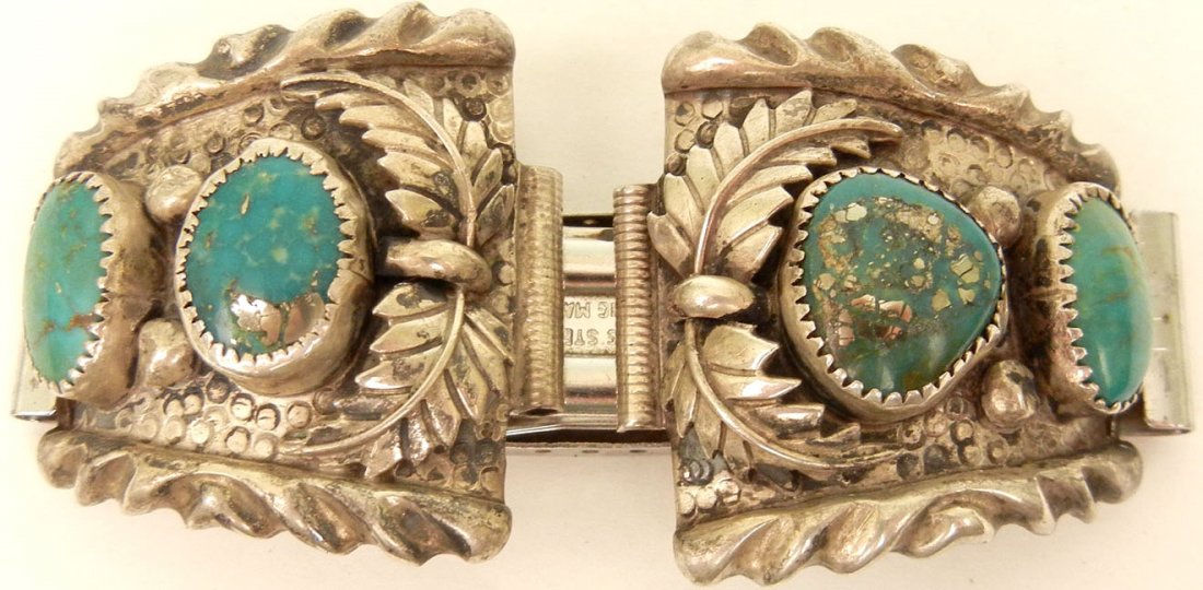 Native American handmade sterling silver and turquoise 