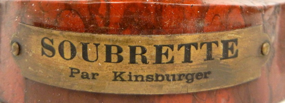 S. (Sylvain) Kinsburger painted spelter bust "Soubrette - 2