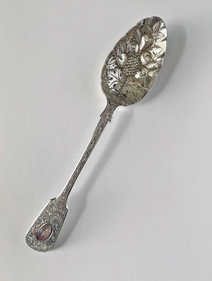 Mary Chawner English sterling silver serving spoon (1 of 3)