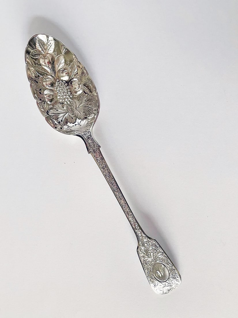 Mary Chawner English sterling silver serving spoon (1 of 3)