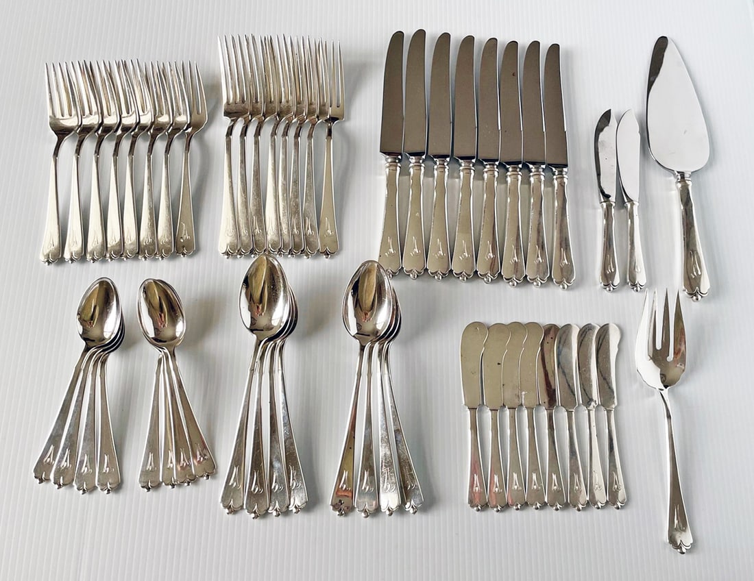 Watson Lotus Sterling Silver Flatware set (1 of 4)