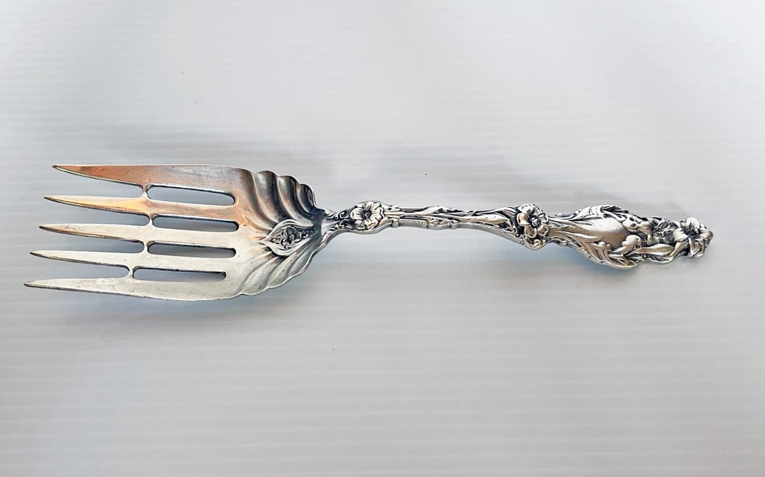 Lily by Whiting Sterling Silver Serving Fork (1 of 3)