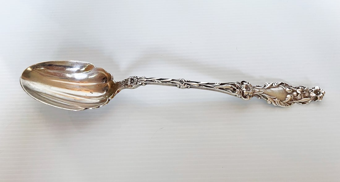 Lily by Whiting Sterling Silver Serving Spoon (1 of 3)