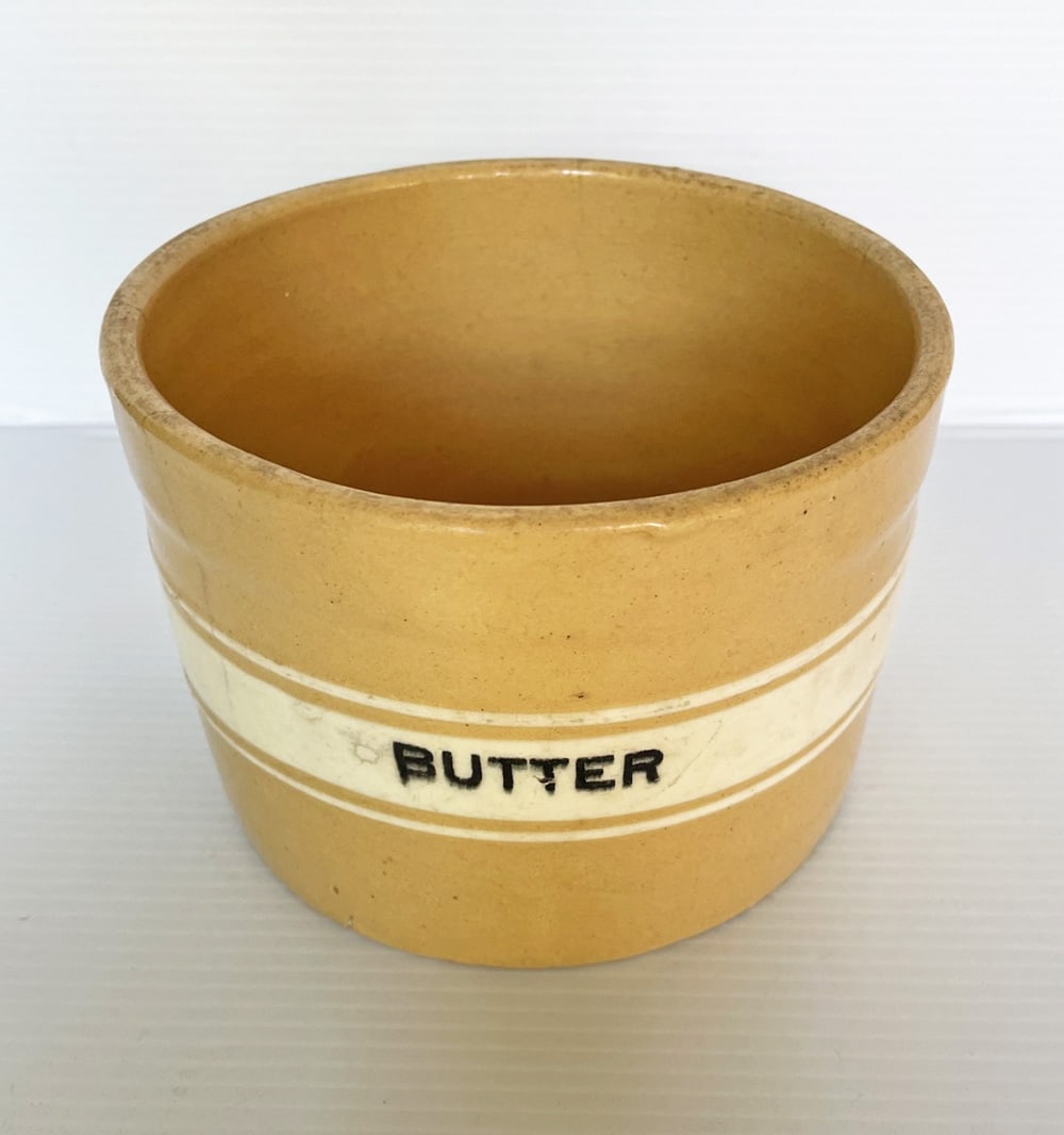 Yellow ware butter crock (1 of 3)