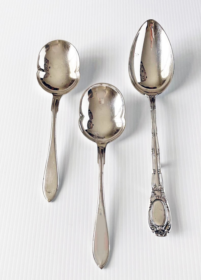 Tiffany Silver Plated Serving Spoon and Two Serving Spoons (1 of 3)