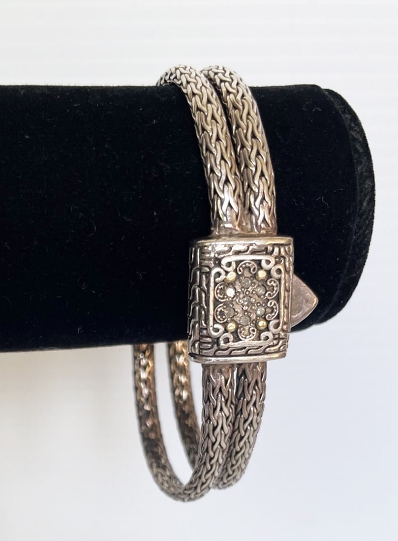 Sterling Silver Double Wheat Chain Bracelet (1 of 3)