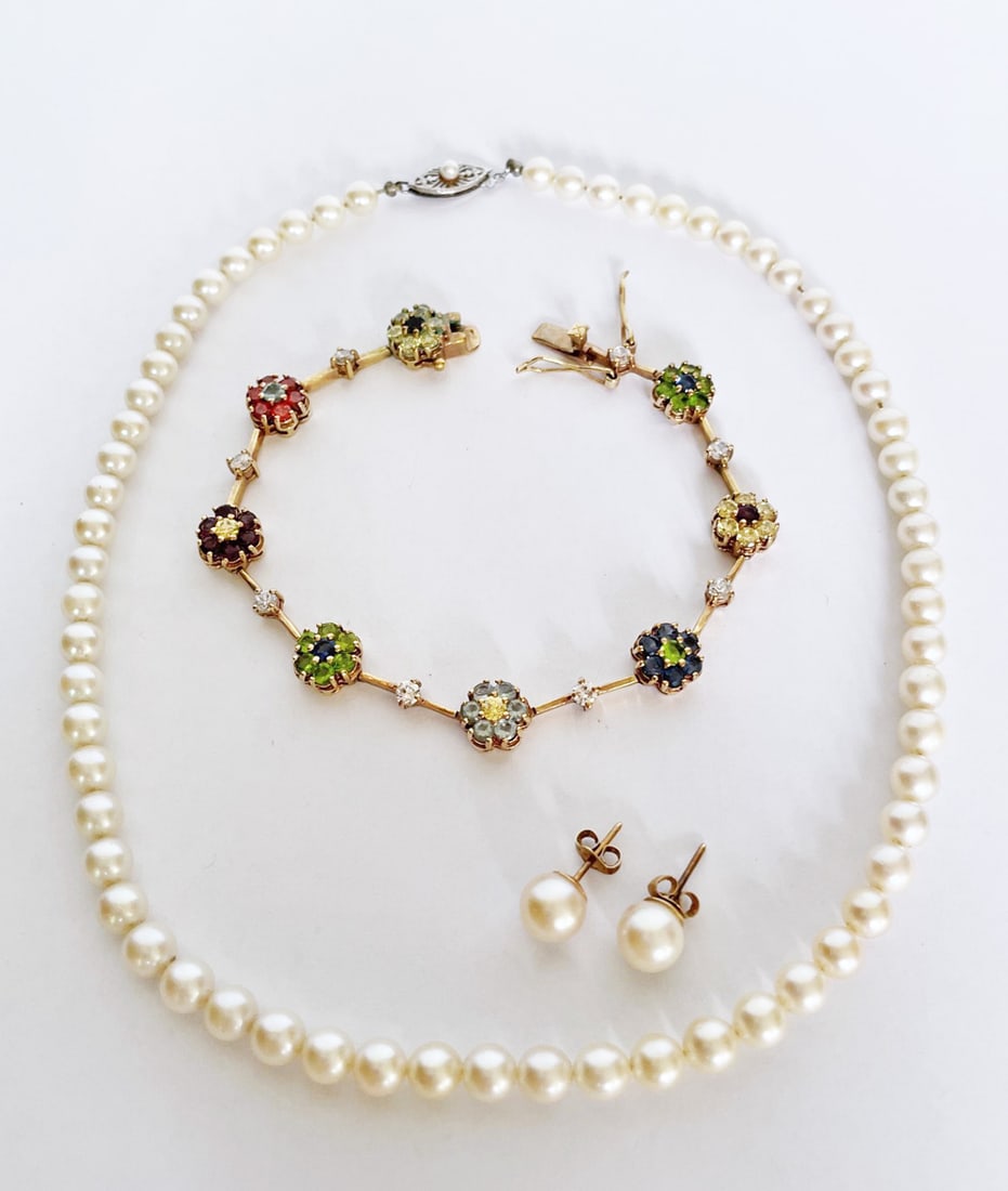14k Gold Pearl and Costume Jewelry Grouping (1 of 1)