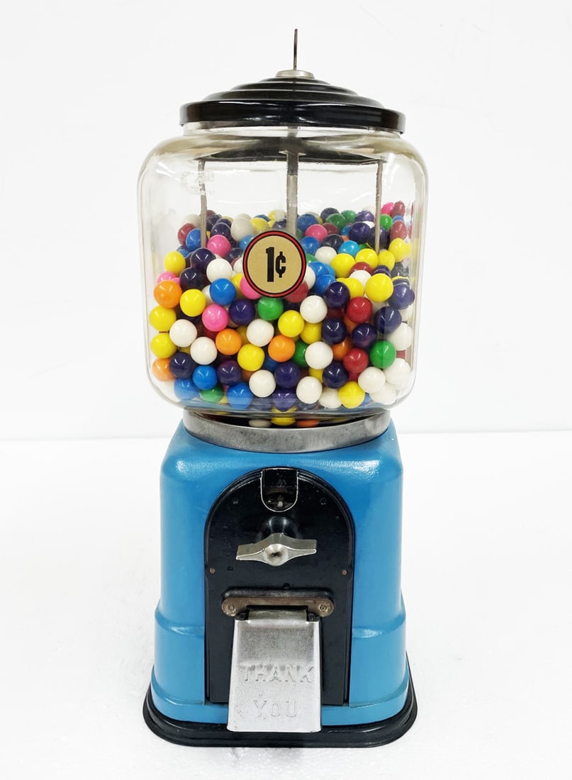 Vintage 1 Cent Coin-Op Gumball Machine (1 of 1)