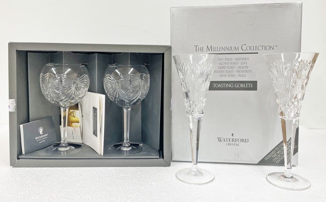 Waterford Crystal Millennium Collection Toasting Goblets (1 of 2)