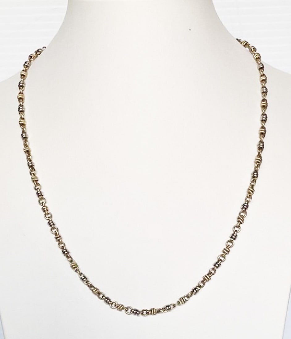 Italian 14k Gold Fancy Link Chain Necklace (1 of 2)
