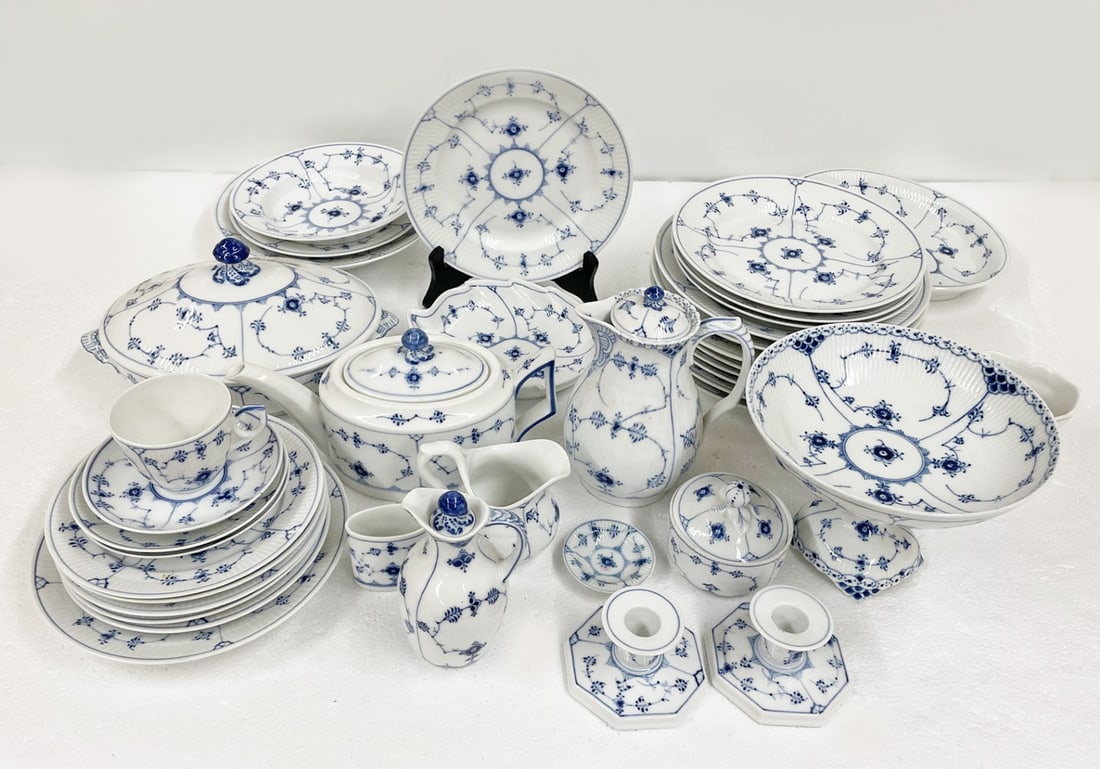 Royal Copenhagen Blue Fluted Plain Partial Dinnerware Set (1 of 2)