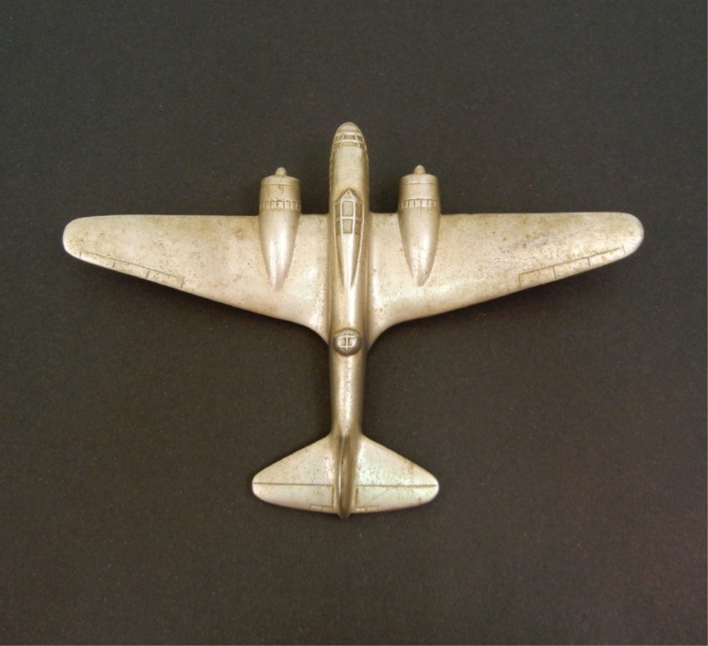 WWII Trench Art Italian Bomber? Model, 11 1/2": WWII Trench Art Italian Bomber? Model, 11 1/2" wingspan, 7 3/4" length