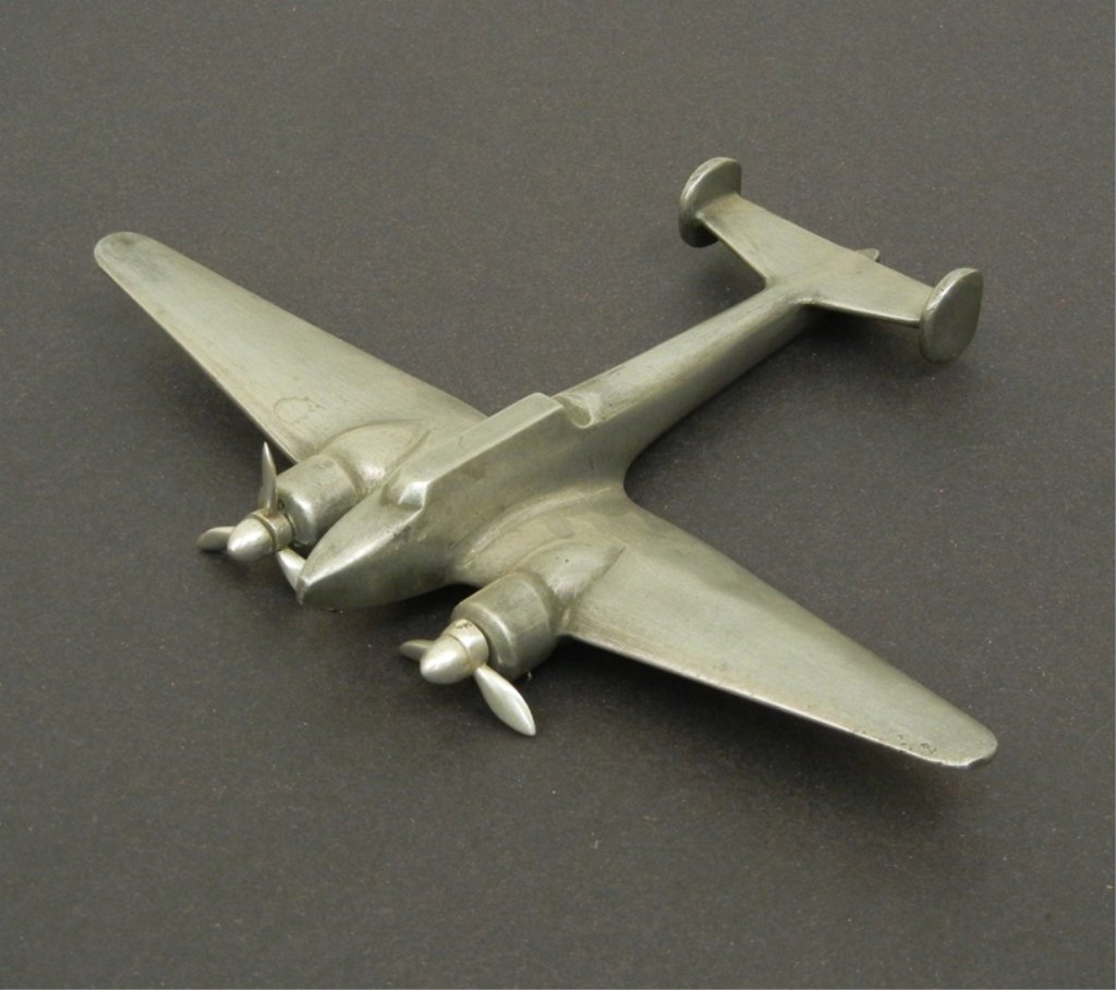 Trench Art Poetz model, aluminum, 10 1/2" wingspan: Trench Art Poetz model, aluminum, 10 1/2" wingspan
