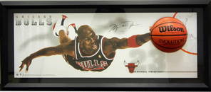 Framed Michael Jordan autographed piece