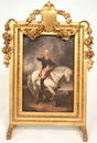 General Washington porcelain plaque in stand