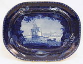 Historic Blue Staffordshire platter