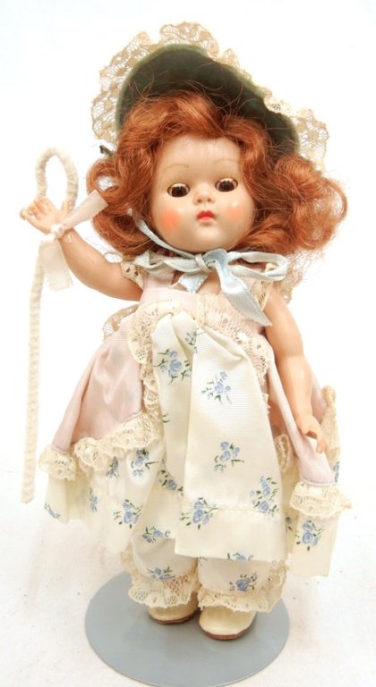 1951-52 strung Vogue Ginny Bo Peep: 1951-52 strung Vogue Ginny Bo Peep, 8" high, hard plastic, all original