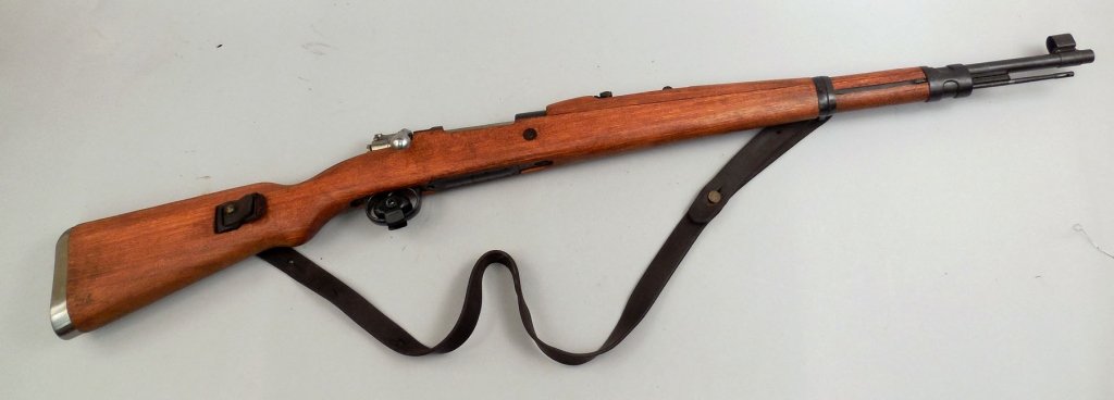 Yugoslavian Mauser 8mm rifle: Yugoslavian Mauser 8mm rifle, bolt action, 5 shot, Model M48A K98 style, internal magazine feed, serial number 18086, barrel length 23", overall length 43", marked Preduzece 44, with matching numbers,
