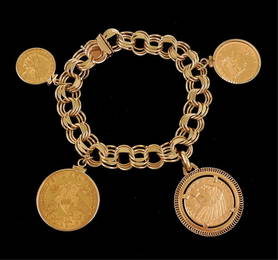 U.S. gold coin bracelet