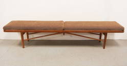 Finn Juhl Baker Mid C. Modern walnut bench