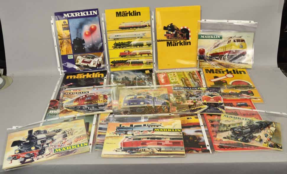 Eighteen Marklin train catalogs from the 1960's-1970s: Eighteen Marklin train catalogs from the 1960's-1970s