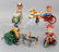 Four tin litho windup toys