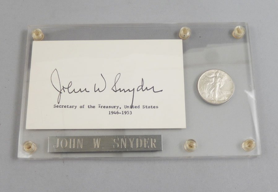 1945 Walking Liberty half dollar set in plastic with (1 of 2)