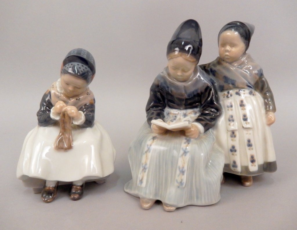 Two Royal Copenhagen porcelain figurines, Nos. 1314 & (1 of 3)