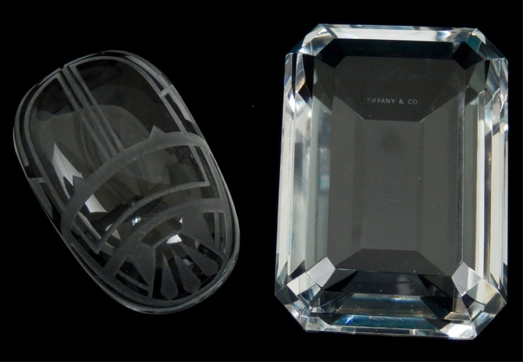 Two Tiffany & Co. crystal paperweights (1 of 4)