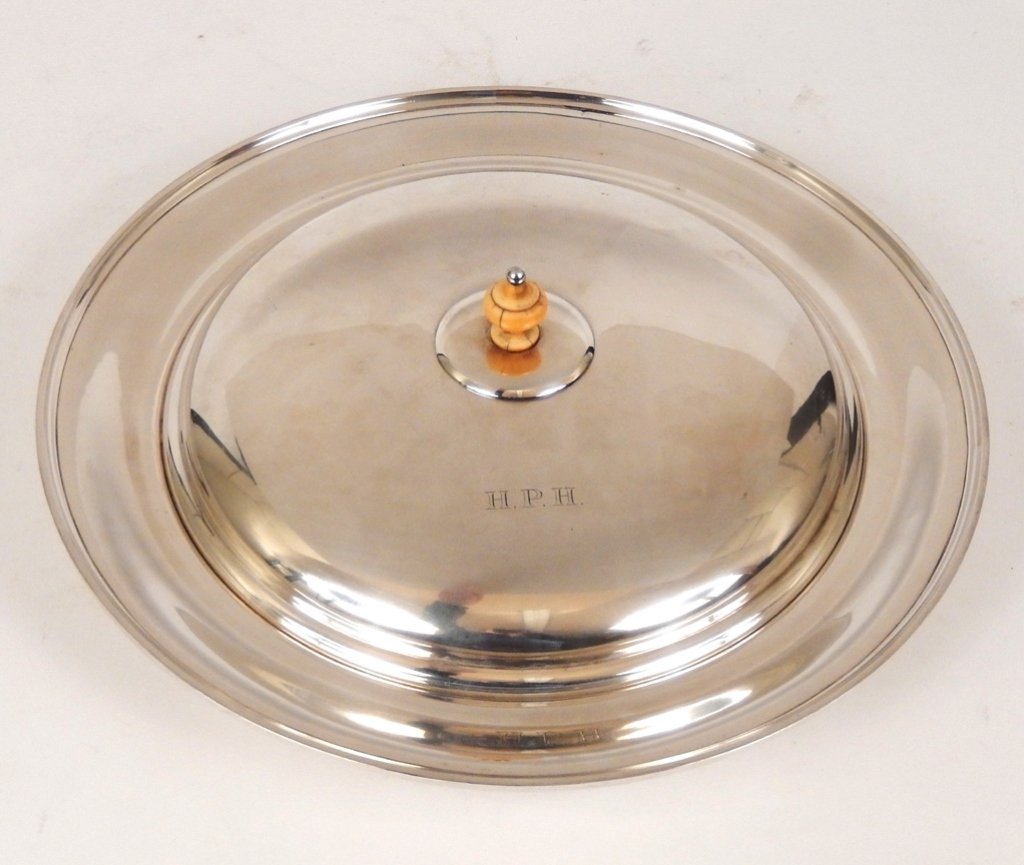Tuttle sterling silver covered pancake dish (1 of 6)