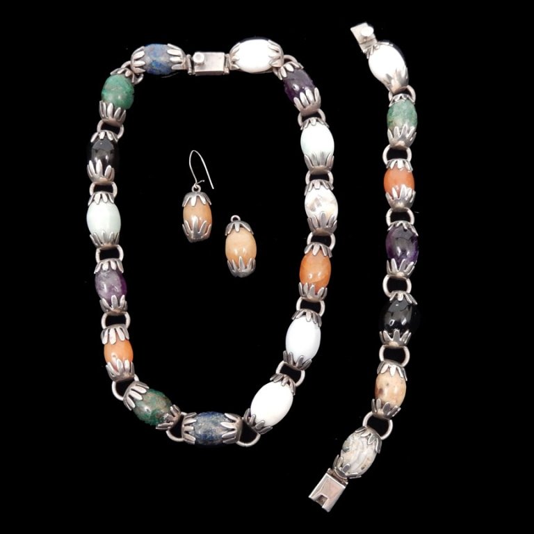 Mexico 925 sterling silver and polished stone jewelry (1 of 3)
