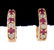 14k gold ruby and diamond earrings