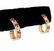 14k gold ruby and diamond earrings - 2