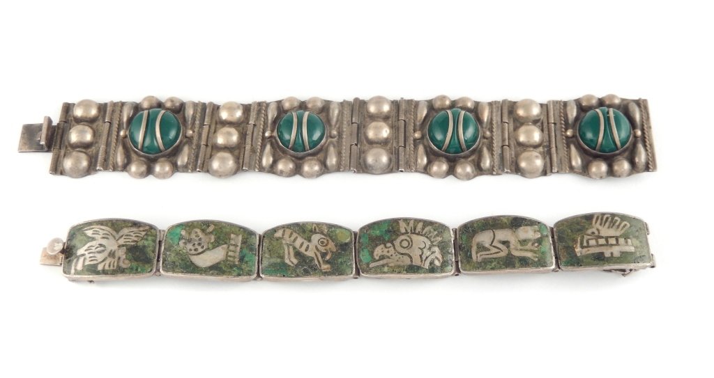 Two Mexican sterling silver bracelets (1 of 6)