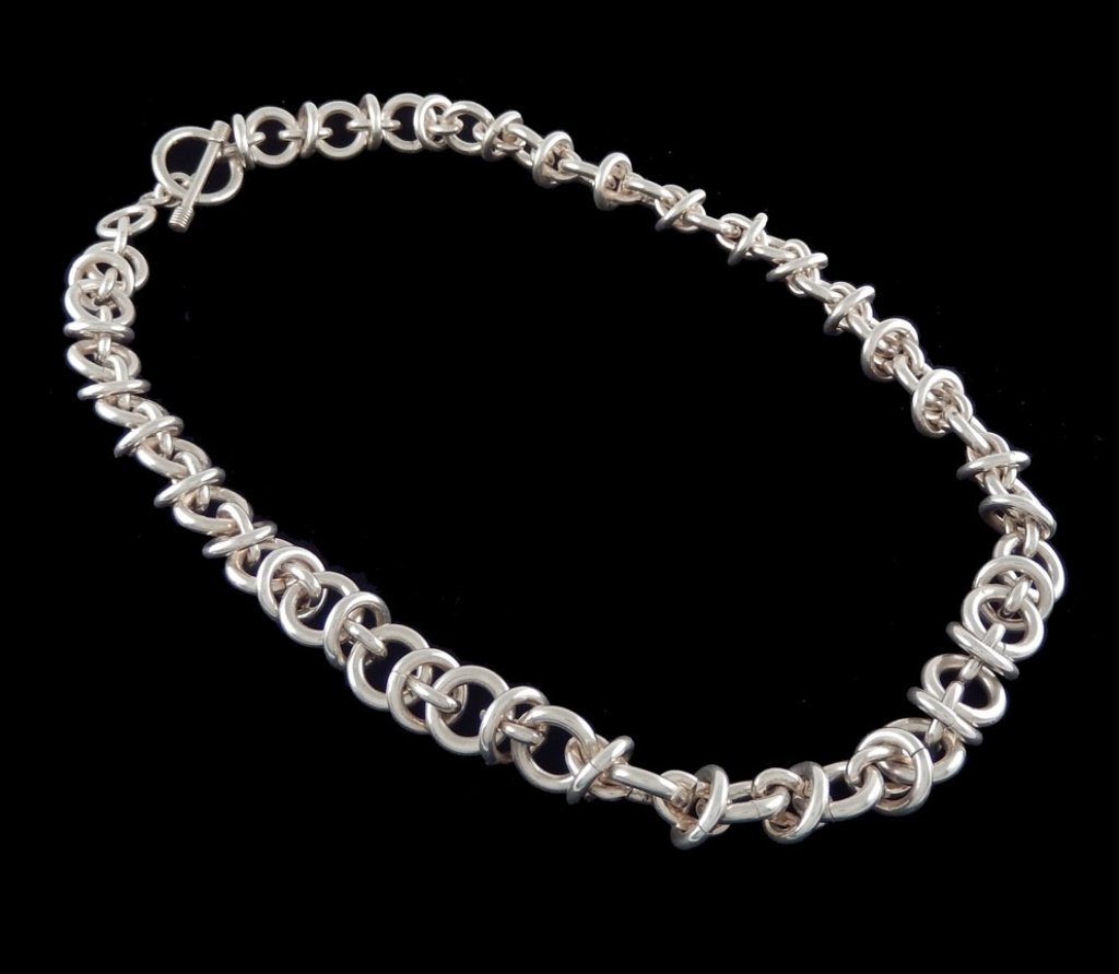 Sterling silver link necklace (1 of 2)