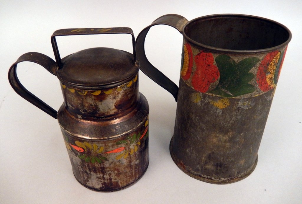 Two pieces of early 19th C. toleware (1 of 4)