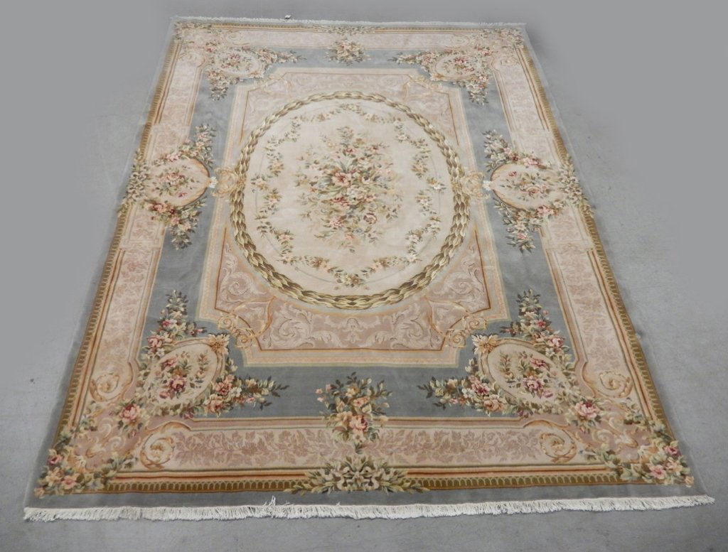 Chinese needlepoint Aubusson rug (1 of 4)