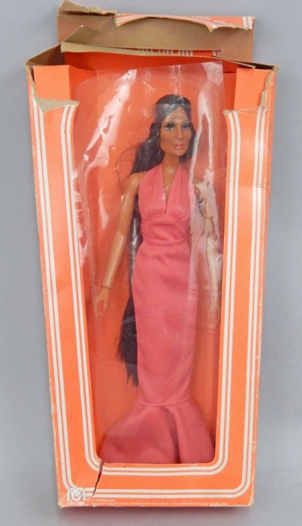 Cher doll in original box: Cher doll in original box, by Mego Corp, new in box, ca. 1976 Please be aware of shipping costs as we will not ship these items, and you will need to use a third party shipper. We recommend these ship