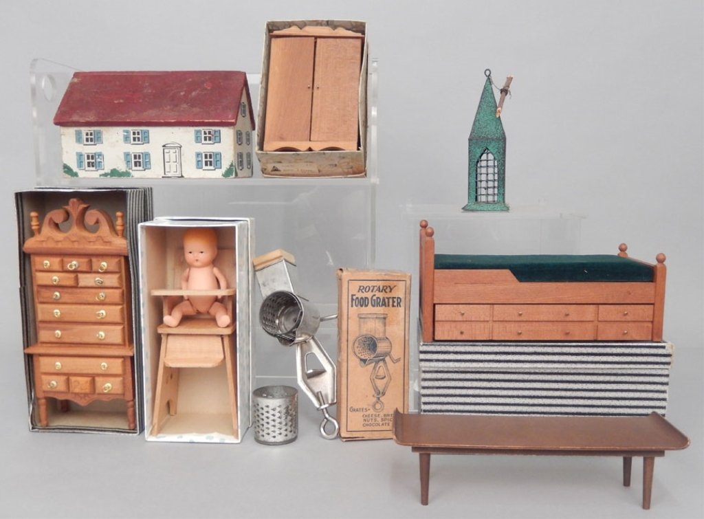 Grouping of doll furniture and accessories (1 of 10)